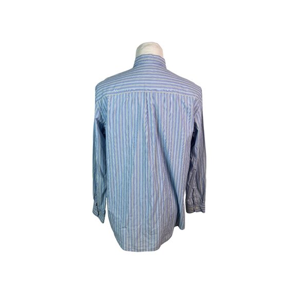 Club Room Mens Blue Striped Soft Washed Cotton Shirt Classic Fit Size L - New - Picture 3 of 7